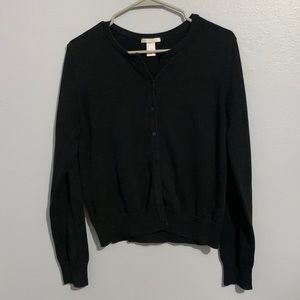 H&M black fine knit cardigan